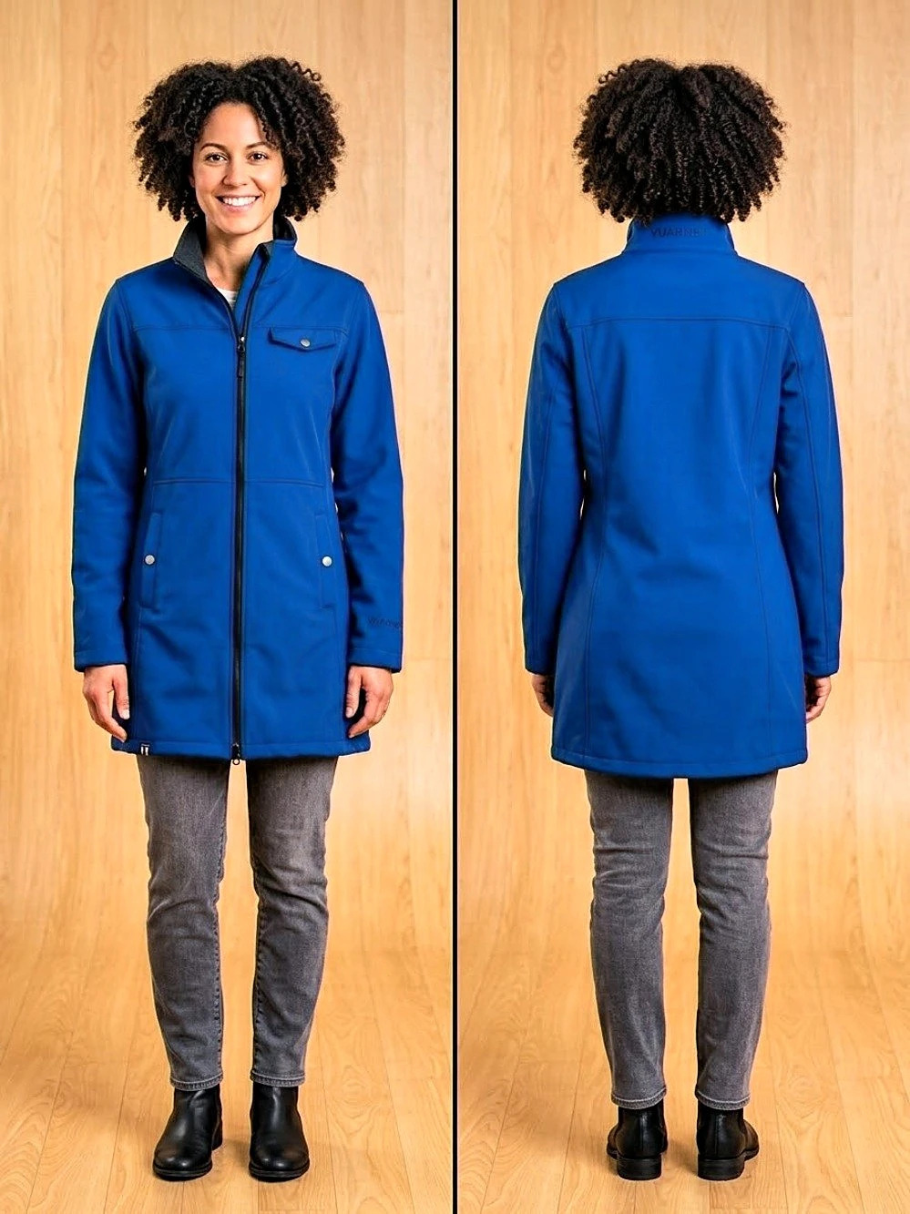 Vuarnet Blue Zip Front Jacket Size 14